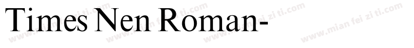 Times Nen Roman字体转换